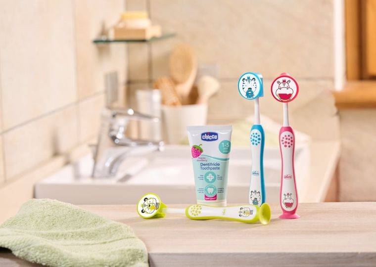 Chicco, Hippo, Panda, szczoteczka do zębów, 3-6 lat, 2 szt.