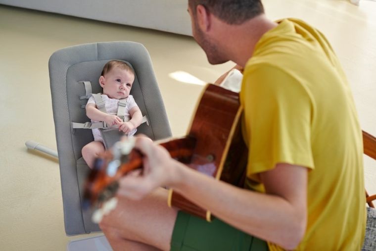 Chicco, Rhythm'N'Sound, leżaczek, Cool Grey