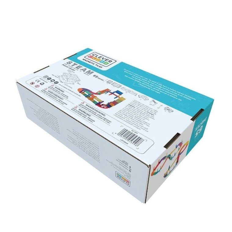 Cleverclixx, Race Track Intense, klocki magnetyczne, 65 elementów