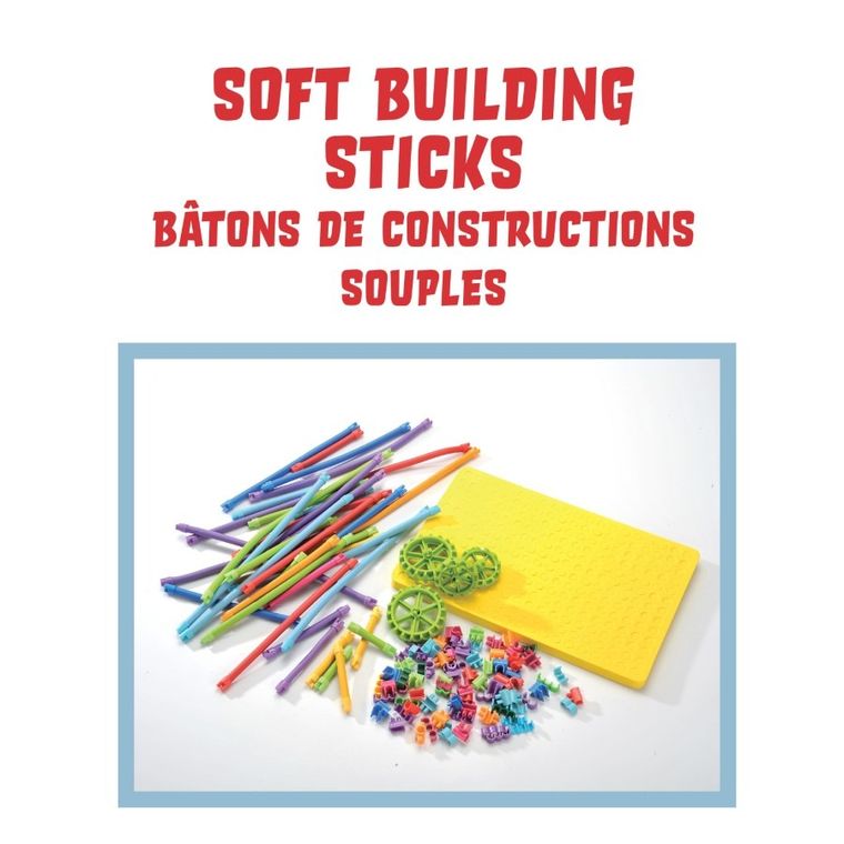 Clics, Spaghetteez, miękkie patyczki konstrukcyjne, 70 elementów