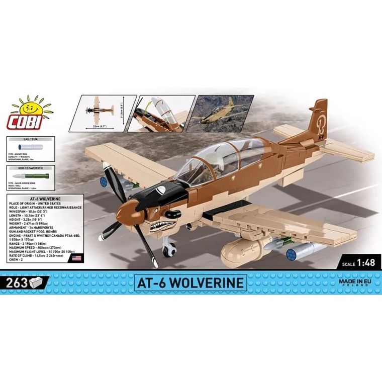 Cobi, Armed Forces, Beechcraft AT-6 Wolverine, klocki, 263 elementy