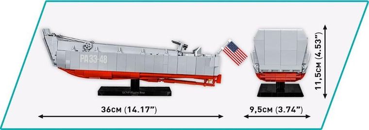 Cobi, Historical Collection WWII, LCVP Higgins Boat, klocki, 1:35, 715 elementów