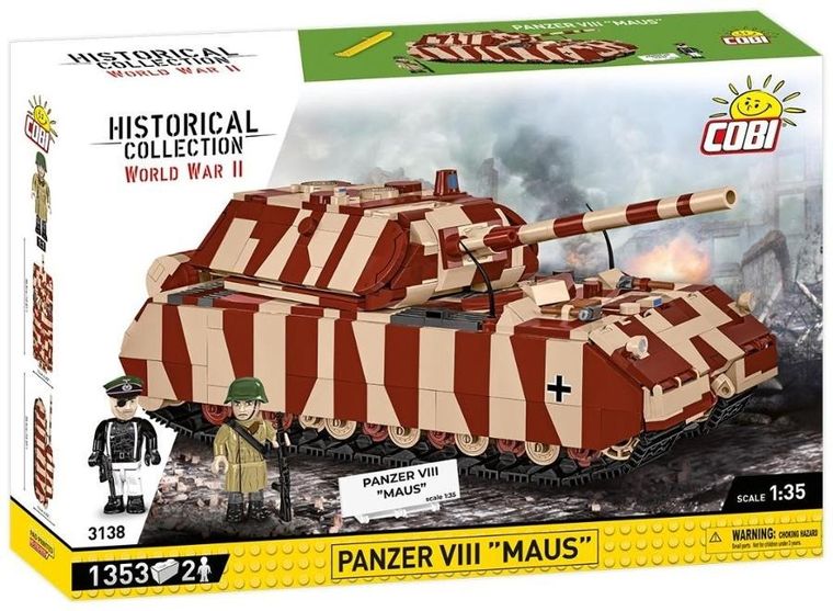 Cobi, Historical Collection WWII, Panzerkampfwagen VIII Maus, klocki, 1353 elementy