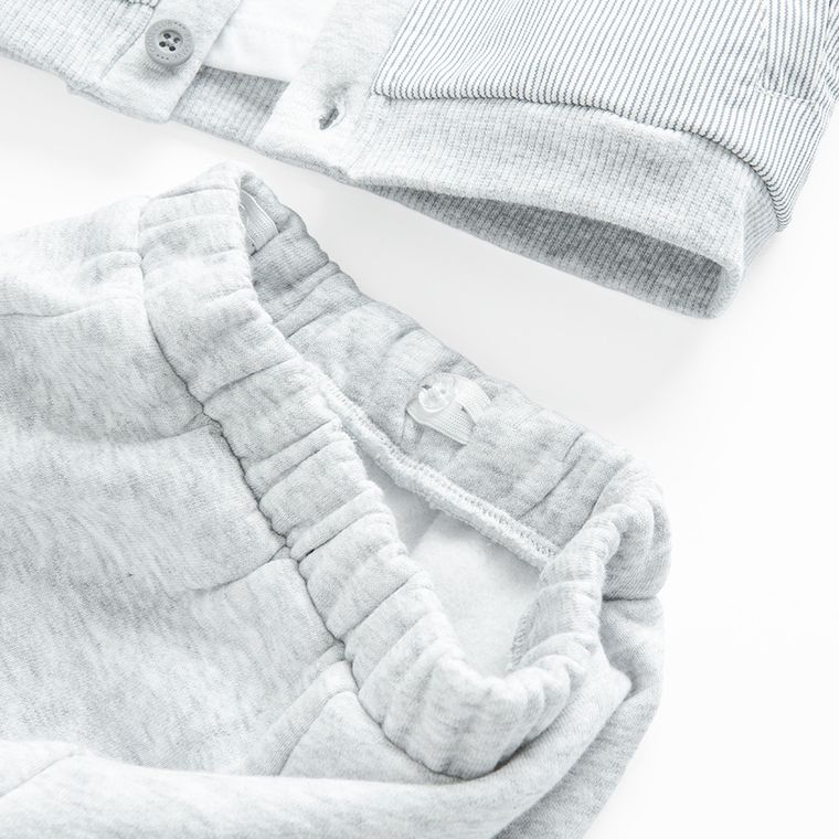 Cool Club, Komplet chłopięcy, Bluza, rozpinana, T-shirt, Spodnie dresowe, mix