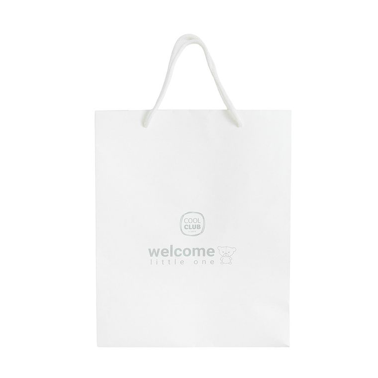 Cool Club, Komplet niemowlęcy 6-częściowy z torbą, biało-niebieski