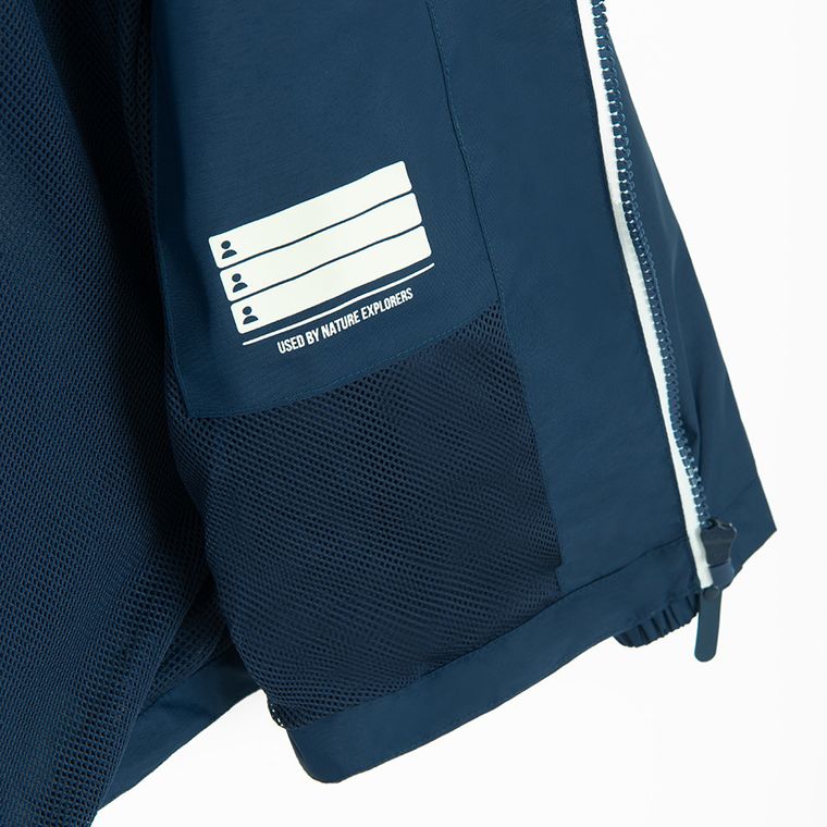 Cool Club, Przeciwdeszczowa kurtka chłopięca z kapturem, granatowa