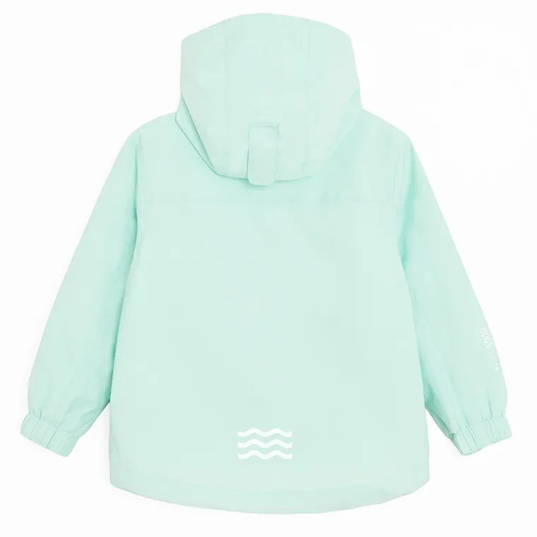 Cool Club, Przeciwdeszczowa kurtka dziewczęca z kapturem, turkusowa