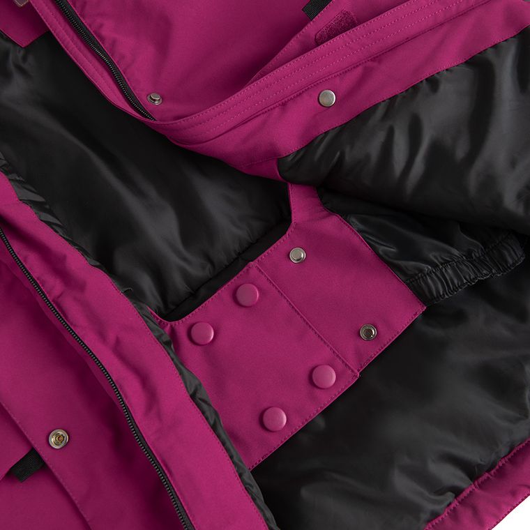 Cool Club, Wodoszczelna kurtka narciarska dziewczęca z kapturem, ocieplana, różowa