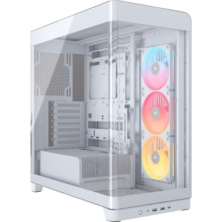 Corsair, Obudowa komputerowa, FRAME 4500X LX-R RGB Biała Mid Tower ATX
