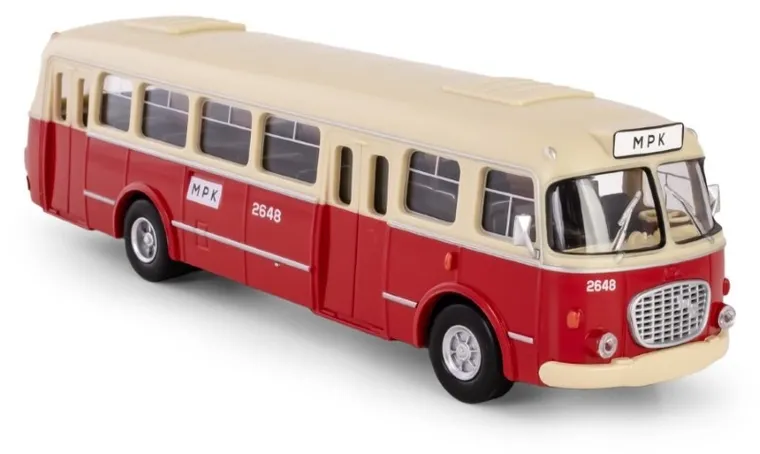 Daffi, Kolekcja Polskiej Motoryzacji, Jelcz 272 MEX, pojazd, model metalowy, czerwony, 1:43