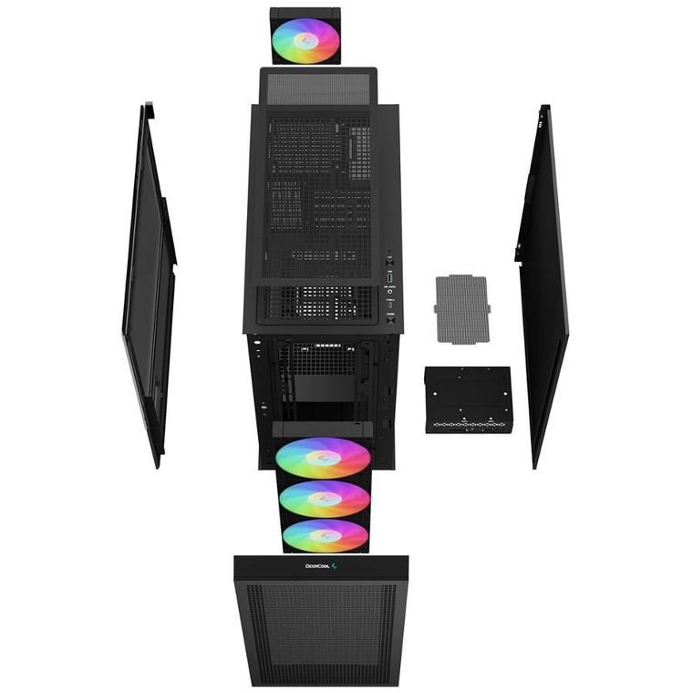 Deepcool, obudowa komputerowa, CH560 ARGB Digital Black (R-CH560-BKAPE4D-G-1)