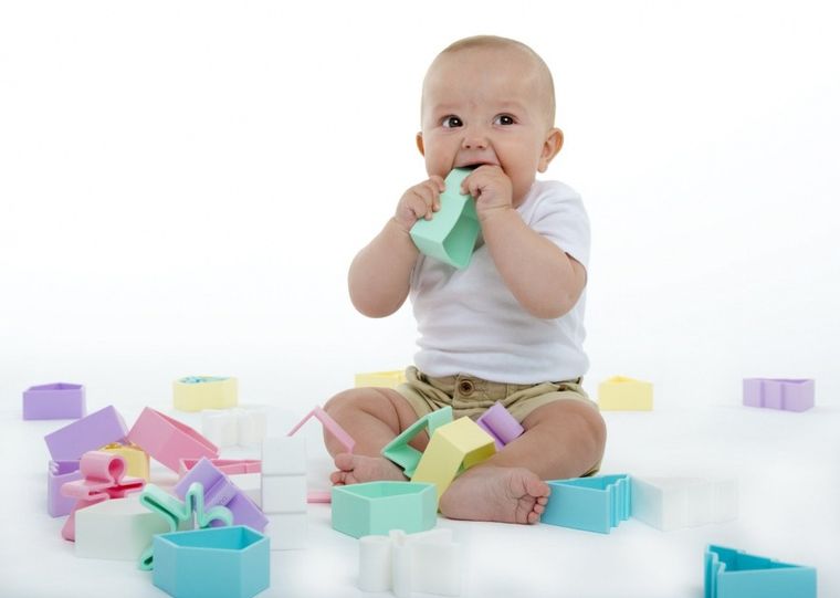 Dena, 6 ludzików, 6 domków, zestaw klocków silikonowych