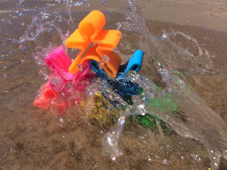 Dena, ludzik i domek, klocki silikonowe, green