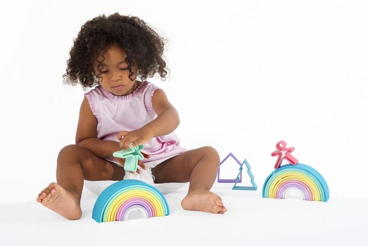 Dena, Silikonowa Tęcza, pastelowa, 12 elementów