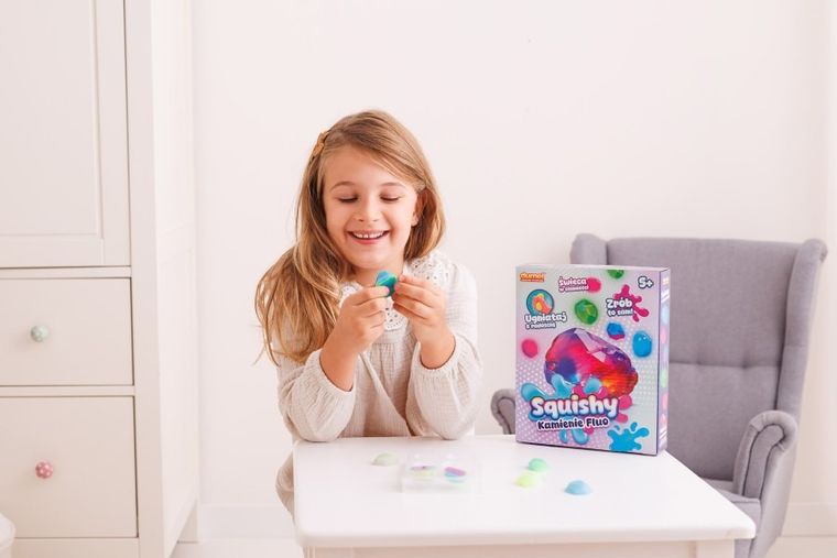 Dumel, Squishy, Kamienie Fluo, zestaw kreatywny
