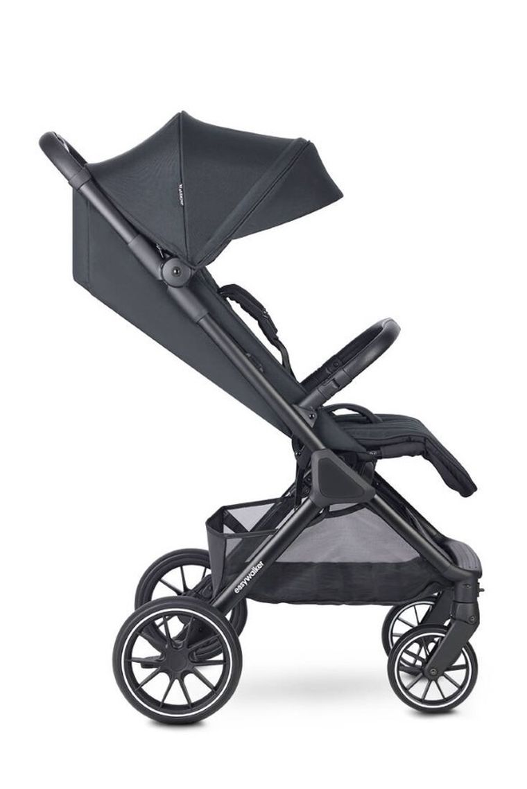 Easywalker, Jackey2 XL, przestronny, samoskładający się wózek spacerowy z kołami XL, Midnight Black