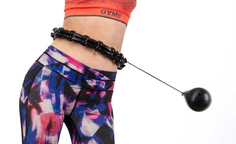 Enero Fit, Hula Hop z masażerem i obciążeniem, czarne