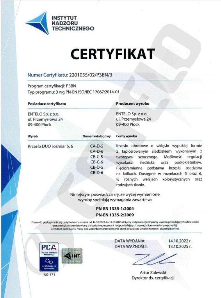 Entelo, Duo, krzesło biurowe z podłokietnikami, wzrost 159-188 cm, ciemny szary