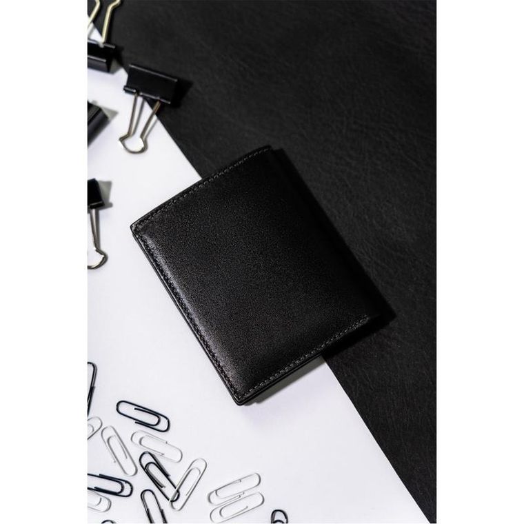 Etui na dokumenty, czarne, skórzane, Rovicky