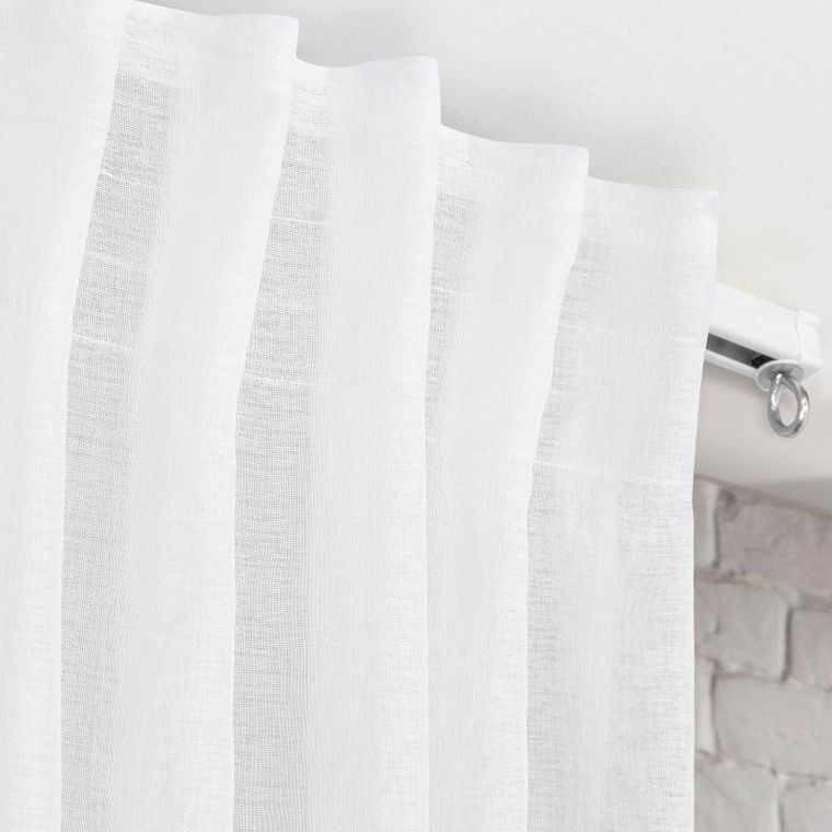 Eurofirany, firana gotowa na taśmie, Layla, 140-300 cm, biały