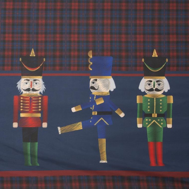 Eurofirany, komplet pościeli świątecznej, Peter03, 160-200 cm, granatowy