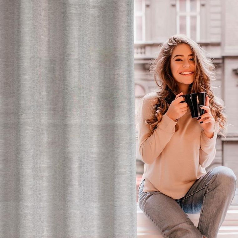 Eurofirany, zasłona gotowa anita, 140-250 cm, szary