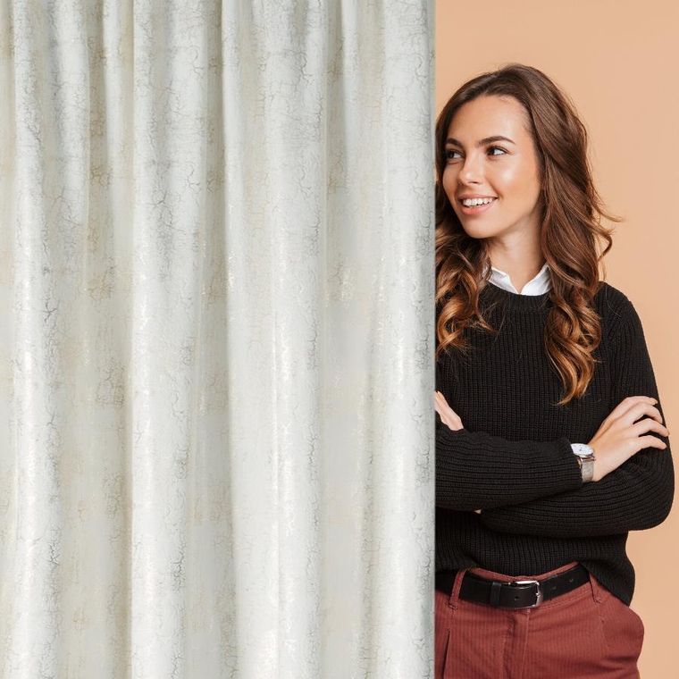 Eurofirany, zasłona gotowa, Ingrid, na taśmie, 140-270 cm, kremowy