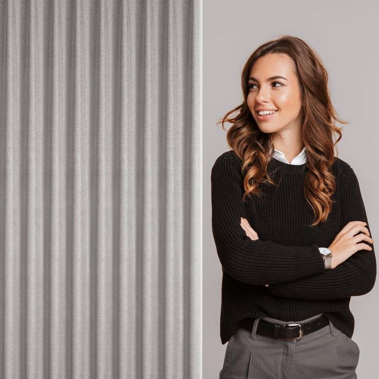 Eurofirany, zasłona gotowa, Nelisa, 125-270 cm, ciemnobeżowy