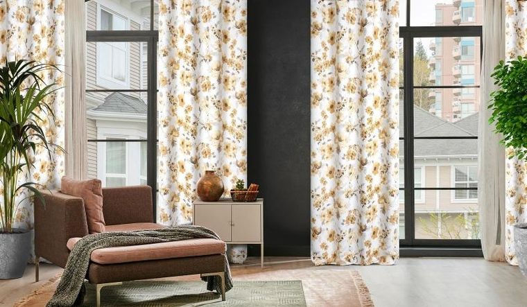 Eurofirany, zasłona zaciemniająca gotowa, caren, 140-250 cm, beżowy