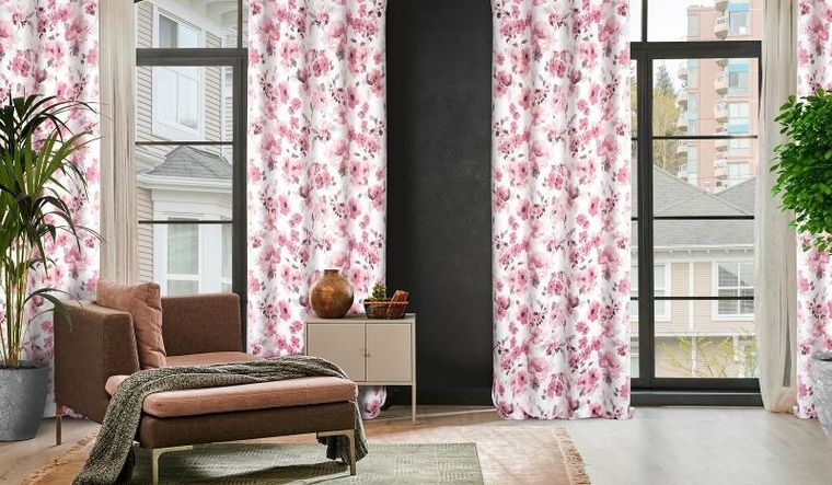 Eurofirany, zasłona zaciemniająca gotowa, Caren, 140-250 cm, pudrowy