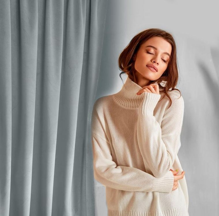 Eurofirany, zasłona zaciemniająca gotowa, D91 Rosa, 140-250 cm, szary