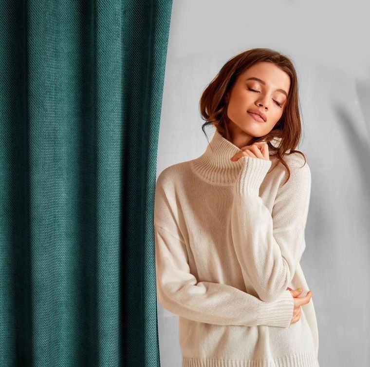 Eurofirany, zasłona zaciemniająca gotowa, Eliza, 140-250 cm, miętowy