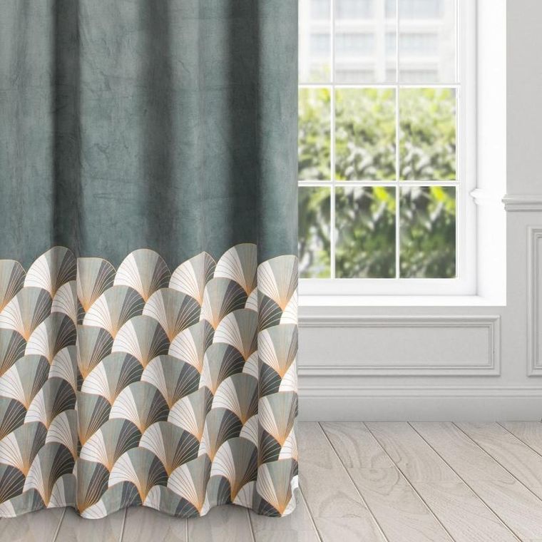 Eurofirany, zasłona zaciemniająca gotowa, Gina 140-250 cm, stalowy