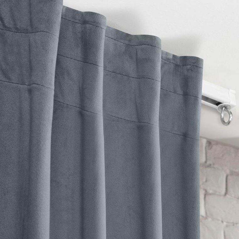 Eurofirany, zasłona zaciemniająca gotowa, na taśmie, Marlen, 140-300 cm, grafitowa