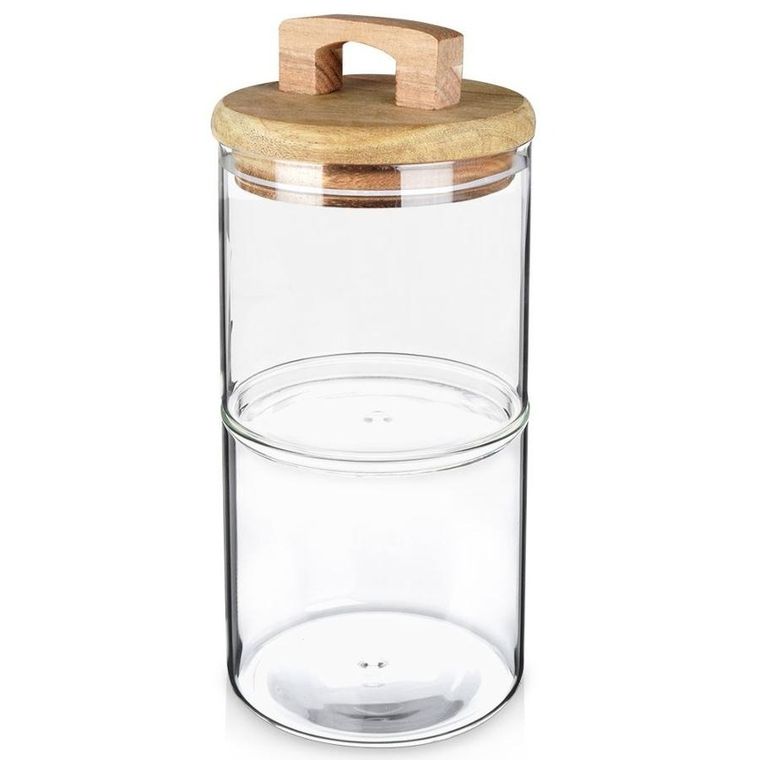 Excellent Houseware, pojemnik kuchenny, szklany z uszczelką i pokrywką, 600 ml