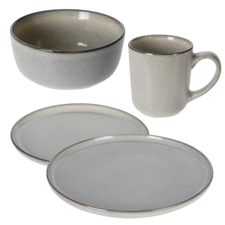 Excellent Houseware, zestaw obiadowy, 4 osoby 16 elementów