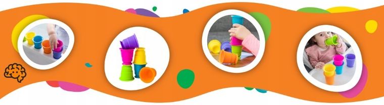 Fat Brain Toy Co, Suction Kupz, silikonowe kubki przyssawki