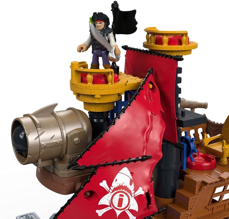 Fisher-Price, Imaginext, Rekin, Statek piracki, zestaw z figurkami