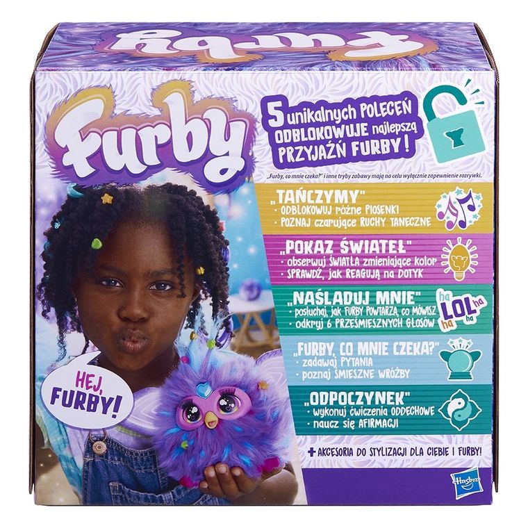 Furby 2.0, zabawka interaktywna, fioletowa