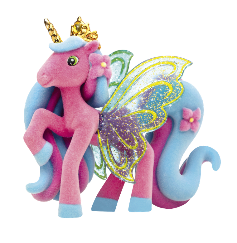 Galupy, Skrzydlate Jednorożce, brokatowa figurka z kryształkiem Swarovskiego, 1 szt.
