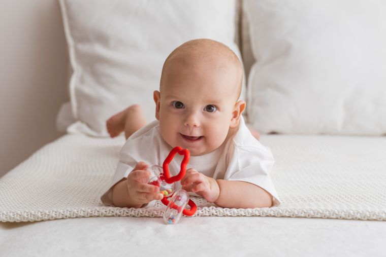 GiliGums, zestaw grzechoczący, czerwony