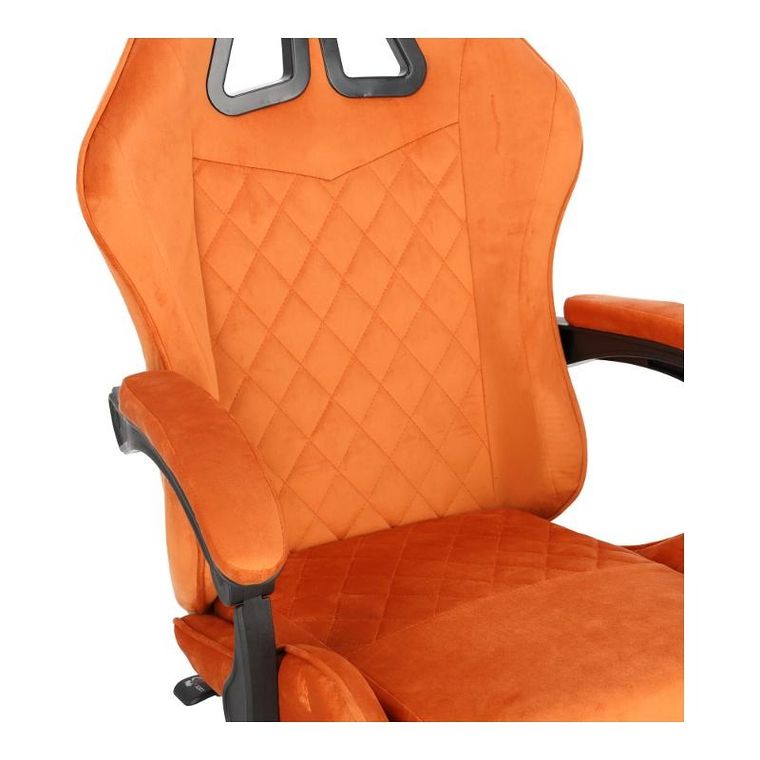 HaloFuture, fotel gamingowy, z podnóżkiem, brązowy