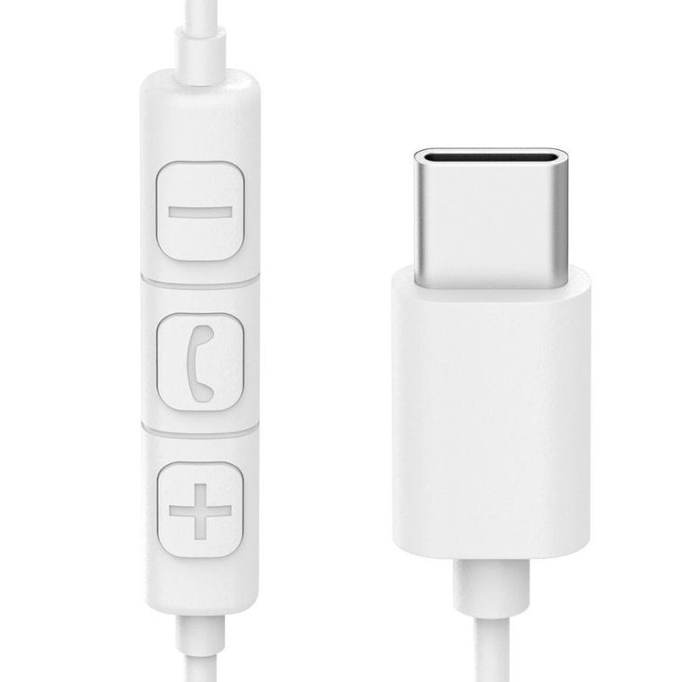 Hama, Fun C, słuchawki przewodowe, nauszne, z mikrofonem, USB‑C, białe