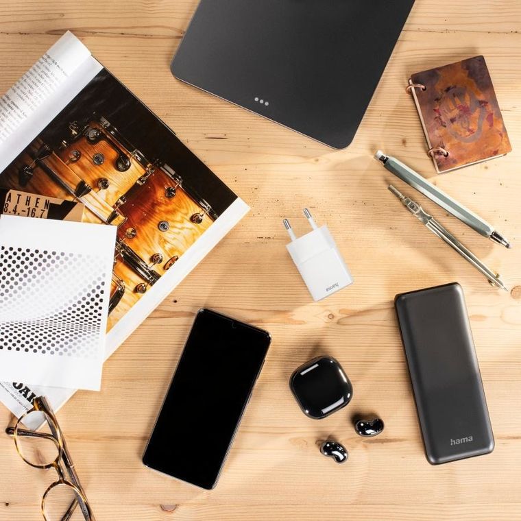 Hama, Power Delivery, Qualcomm Quick Charge, ładowarka sieciowa mini, USB-C, 25W, biała