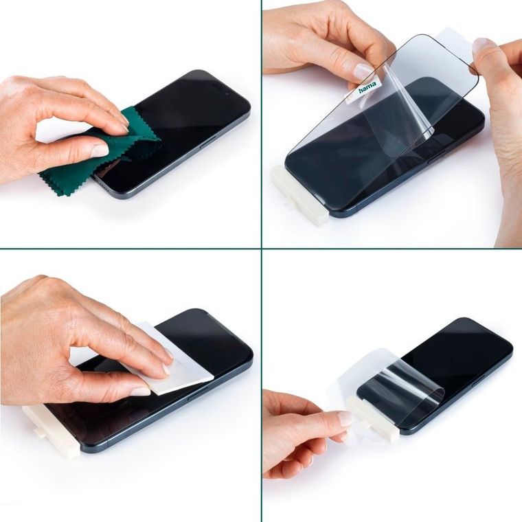 Hama, szkło ochronne, super hybrydowe technologia D3O do iPhone 15 pro max, ramka montażowa