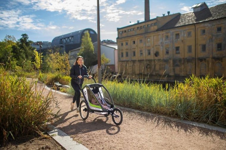 Hamax, Breeze One, przyczepka rowerowa, White/Green