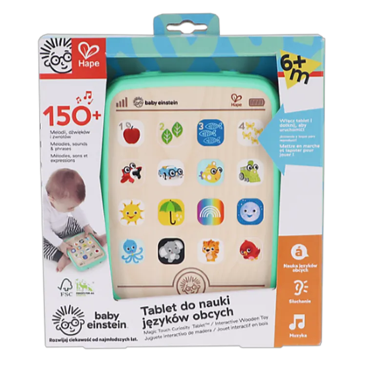 Hape, Baby Einstein, Magiczny dotykowy tablet, zabawka interaktywna