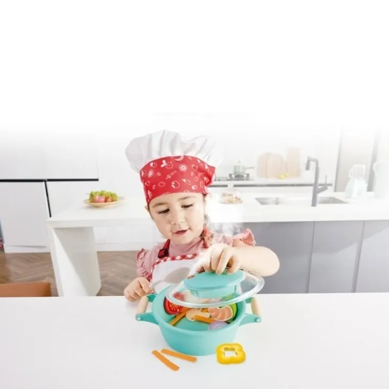 Hape, zestaw do gotowania na parze, zabawka interaktywna