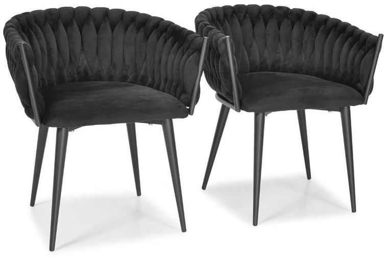 Hedo, Glamour, krzesło welurowe, czarne