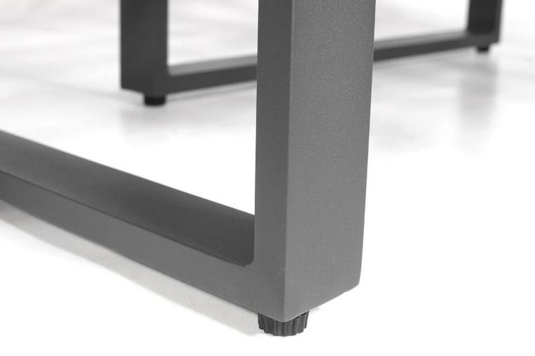 Hedo, narożnik ogrodowy, zestaw mebli, 4 osobowy, szary, 254-184 cm